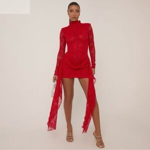 Ego Red Lace Valentine’s Day dress